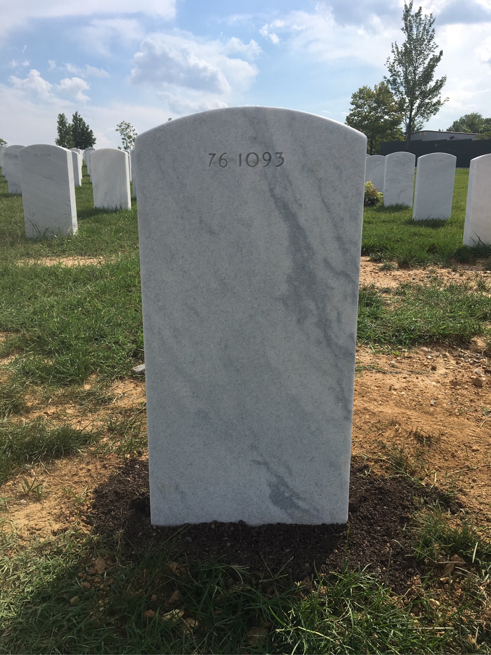 Back of headstone — Anthony Jerome Keement