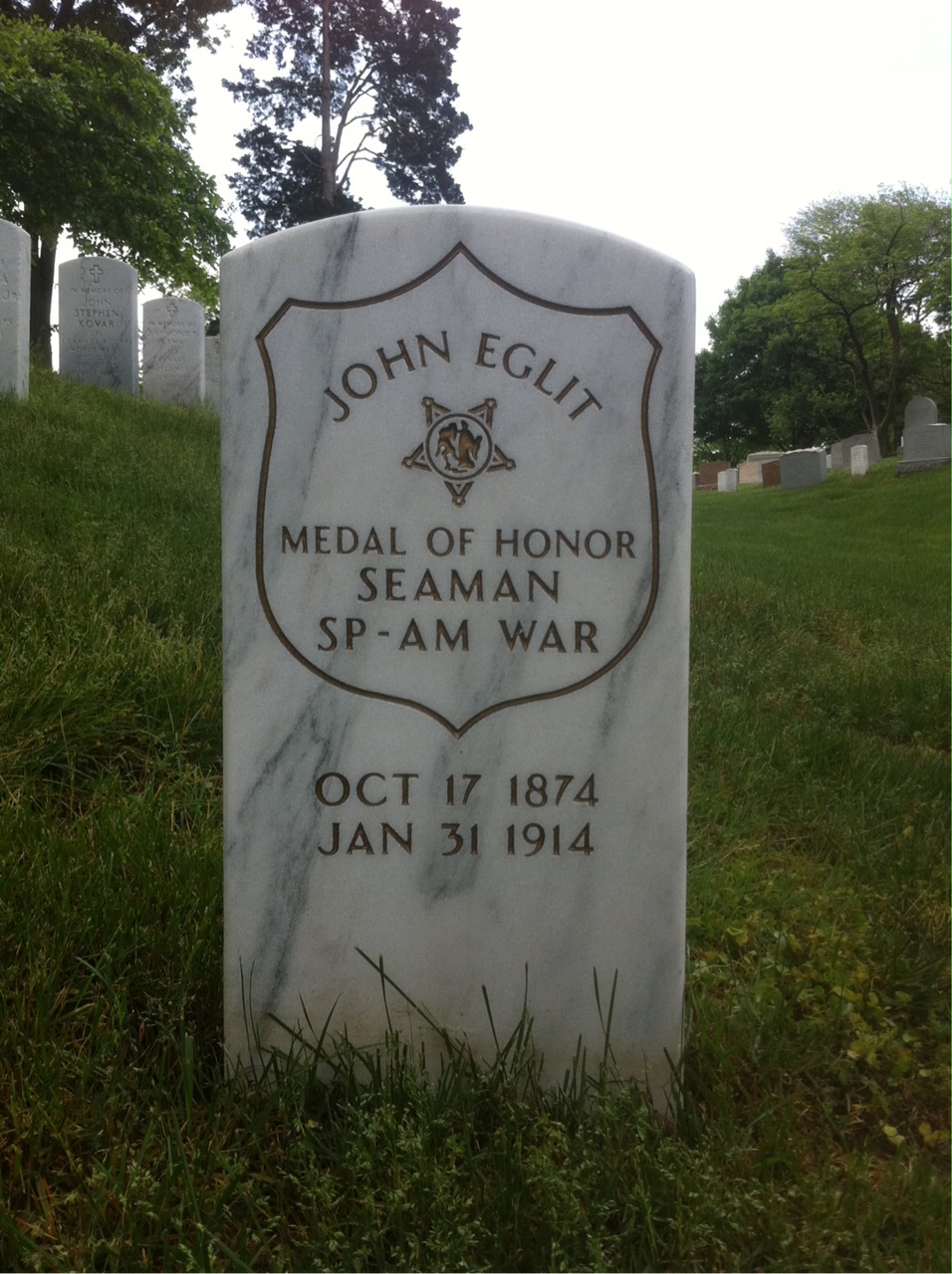 Headstone of John Eglit