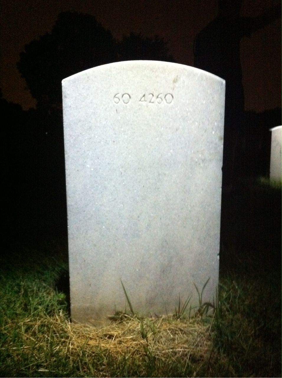 Back of headstone — William Lee Kather