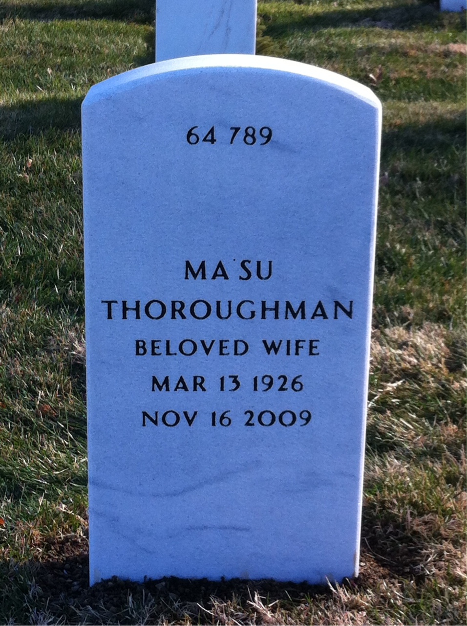 Back of headstone — Albert Muehlke