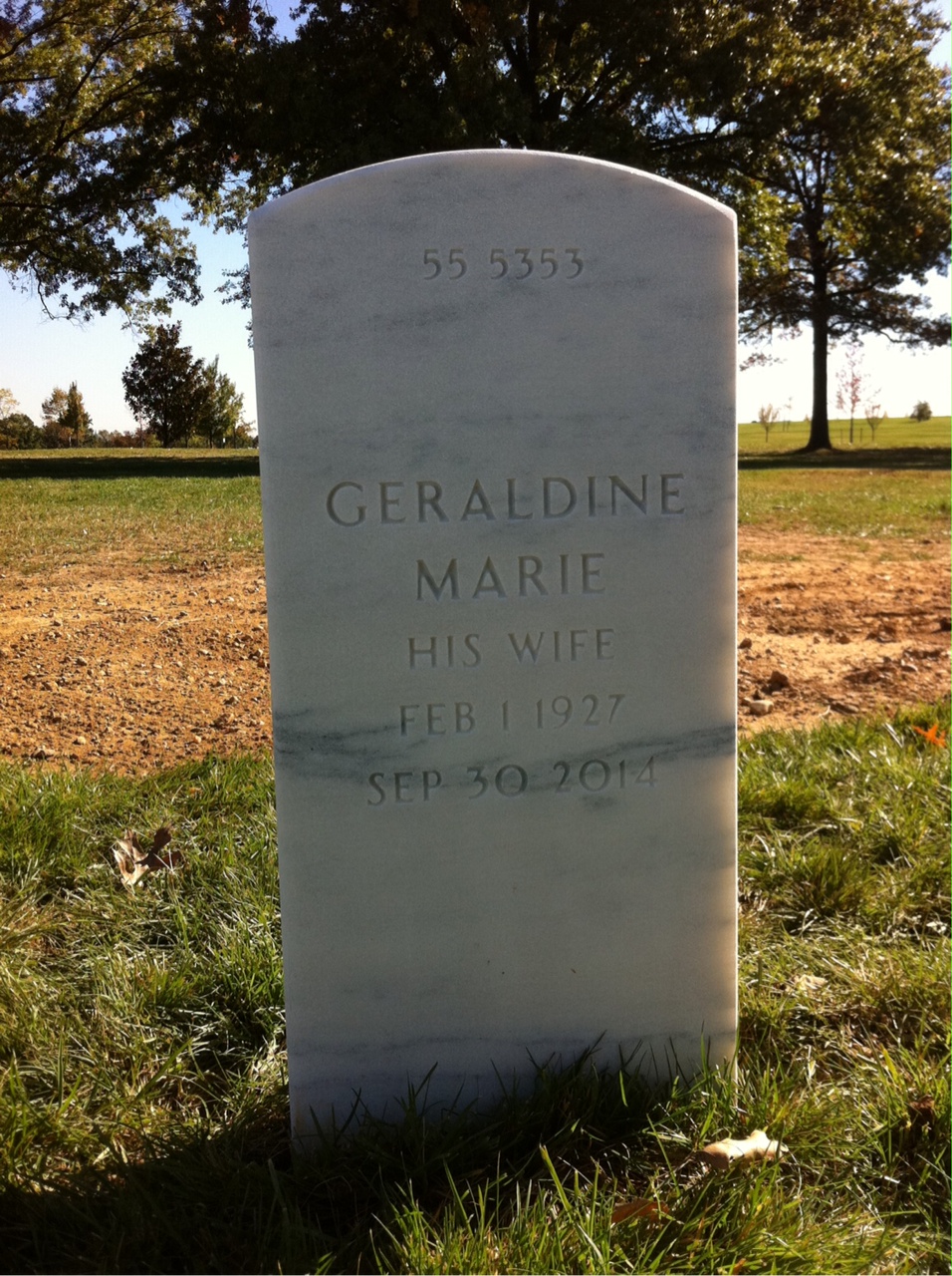 Back of headstone — Harold Mowrar