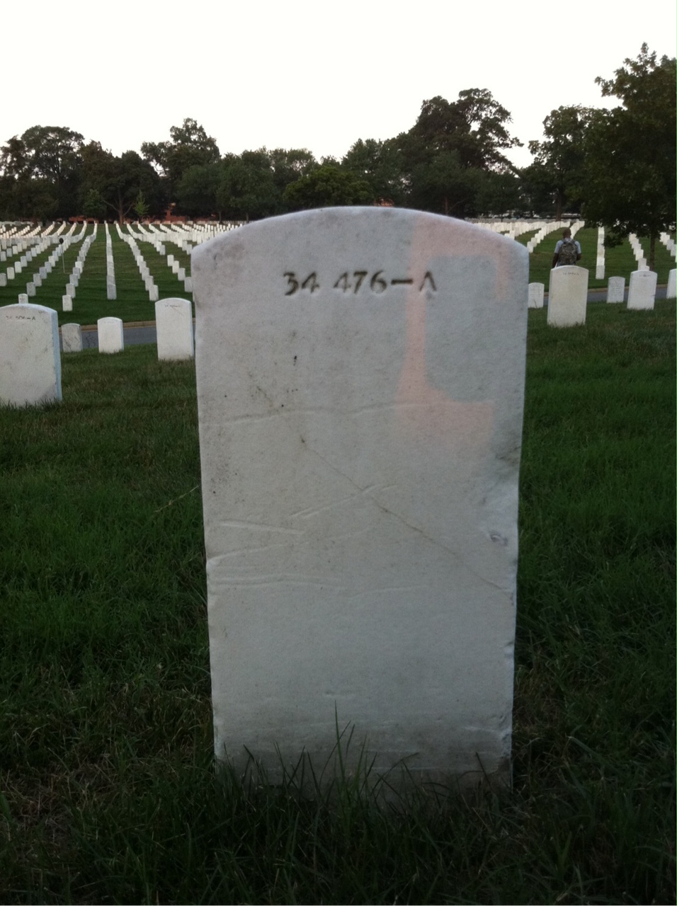 Back of headstone — Alva Addy