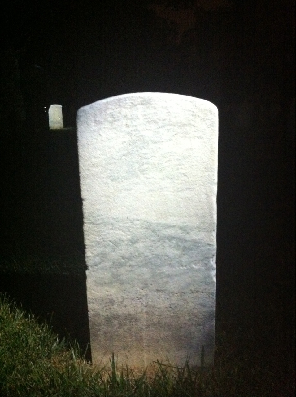 Back of headstone — Walker Bailey