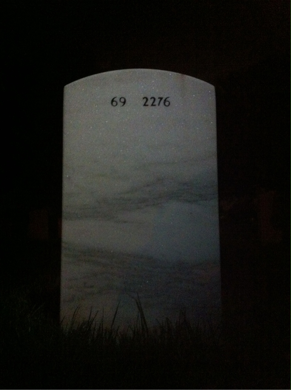 Back of headstone — Gene Keller