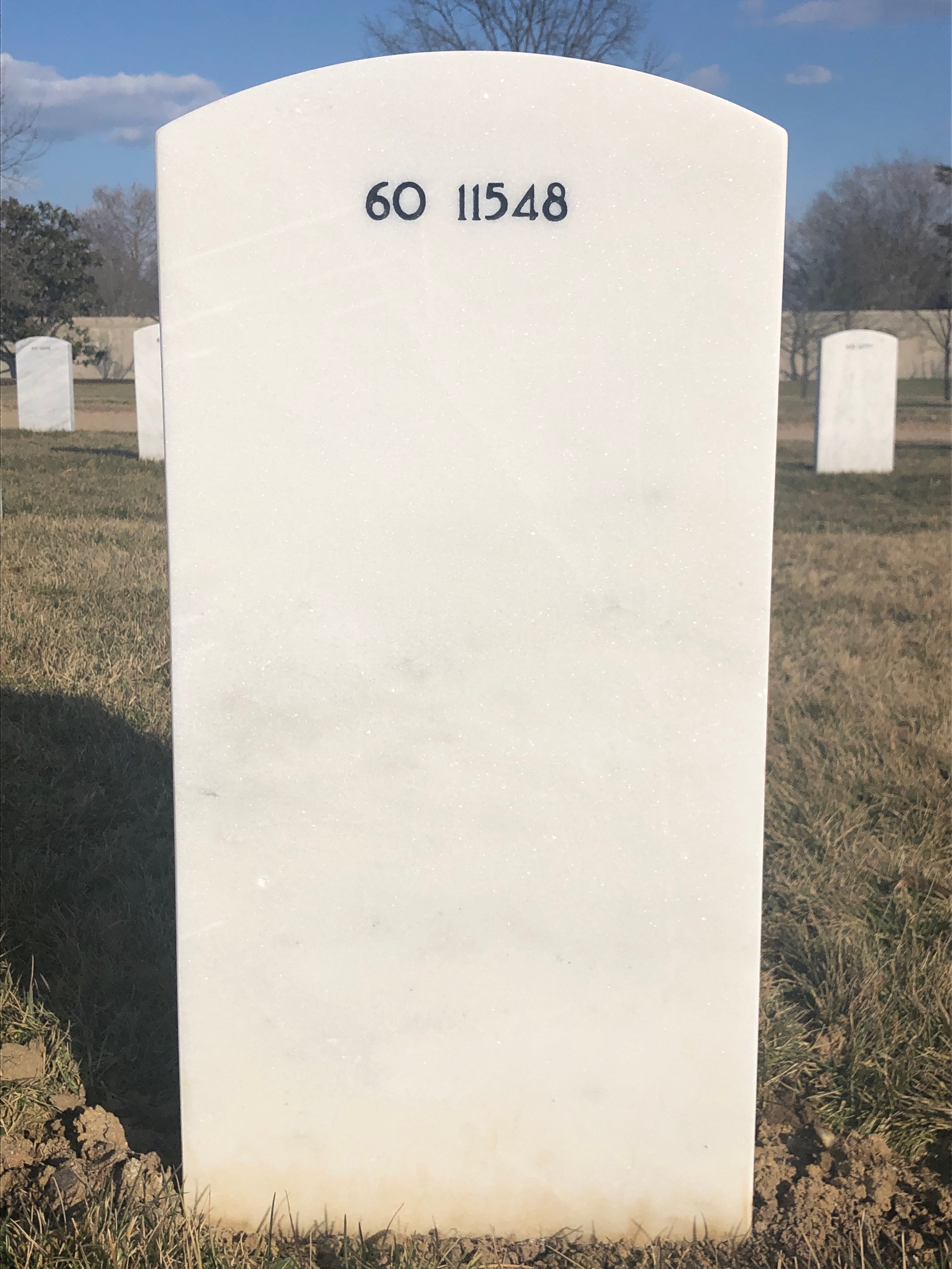Back of headstone — Harry Morrissey