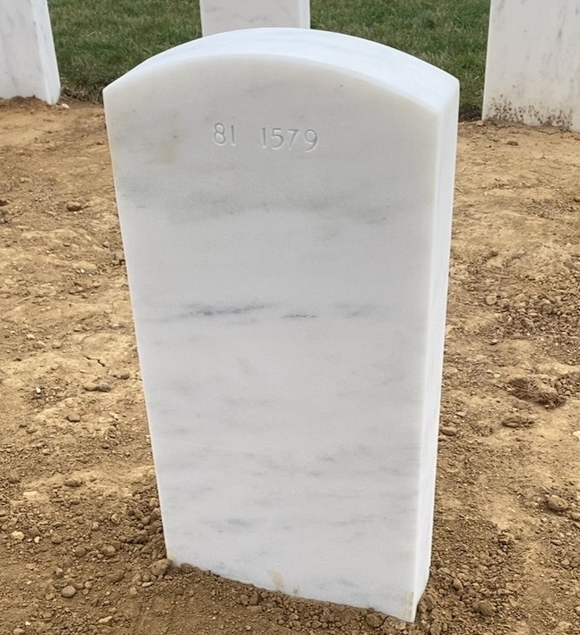Back of headstone — Marvin Mitchiner