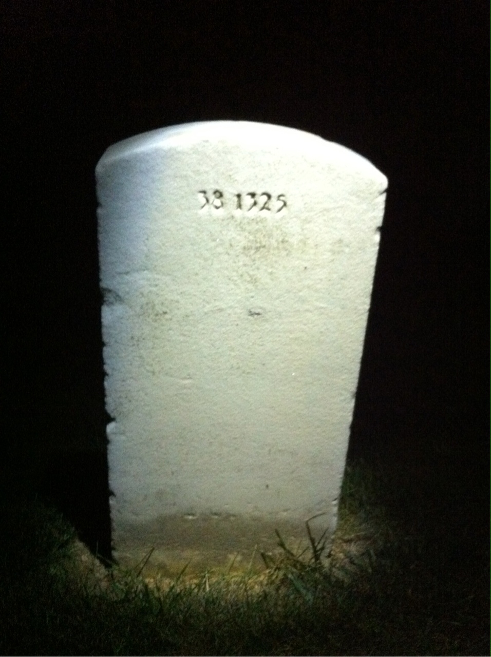 Back of headstone — Guy Cunningham