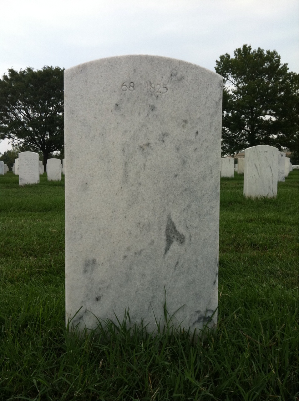Back of headstone — Howard Mitchell