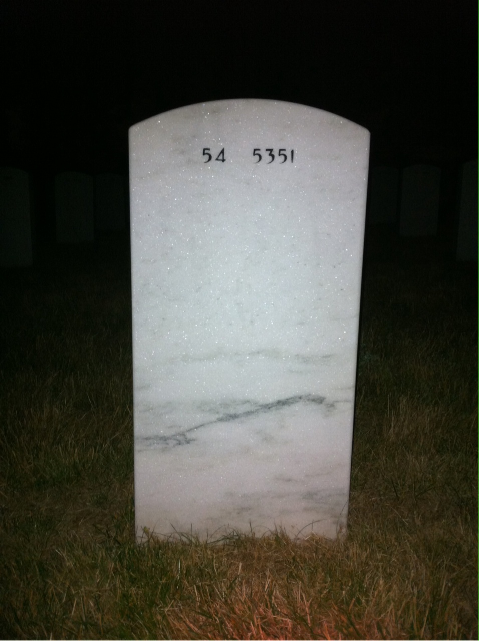 Back of headstone — Harold Jackson