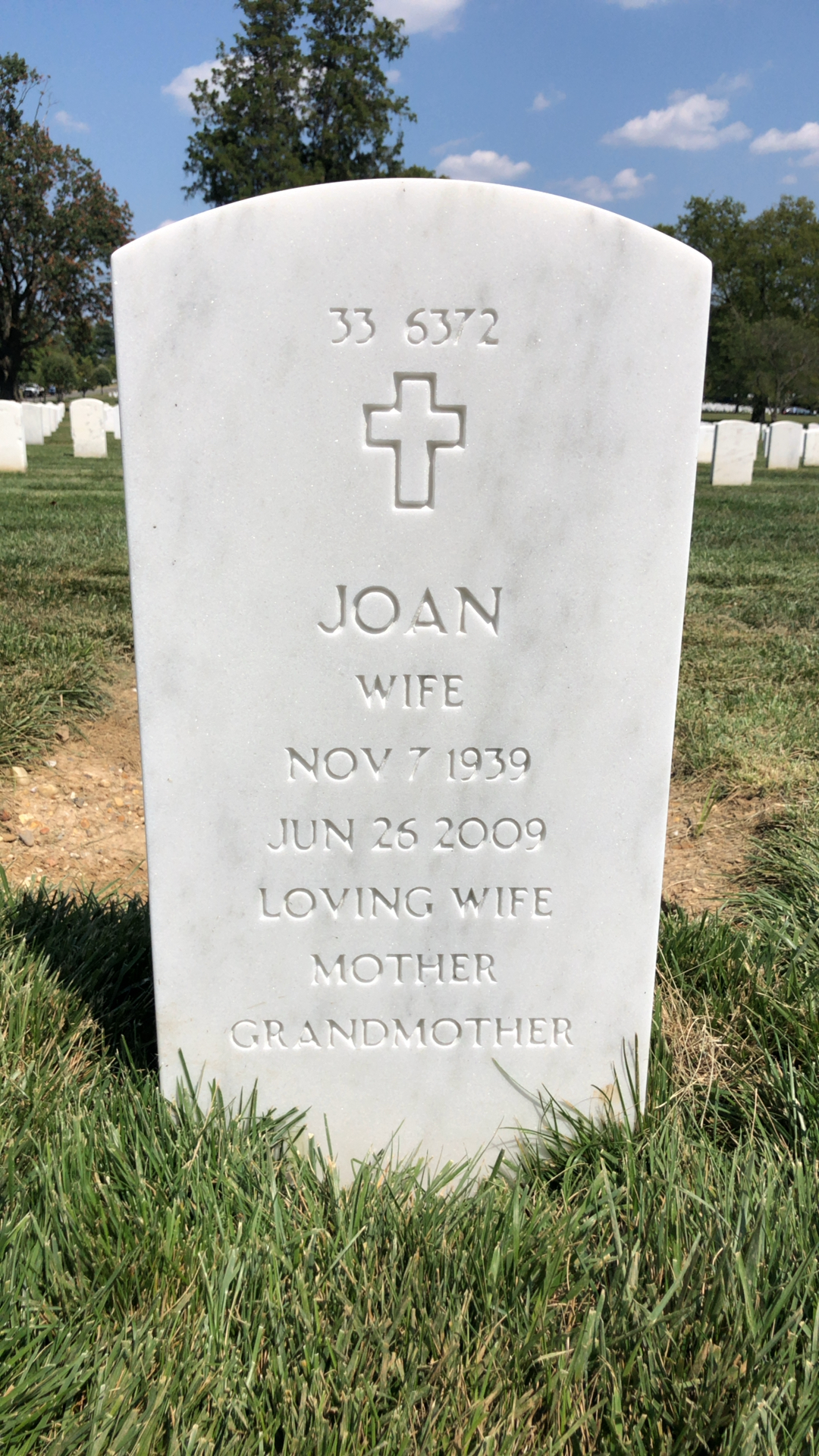 Back of headstone — Everett Perry