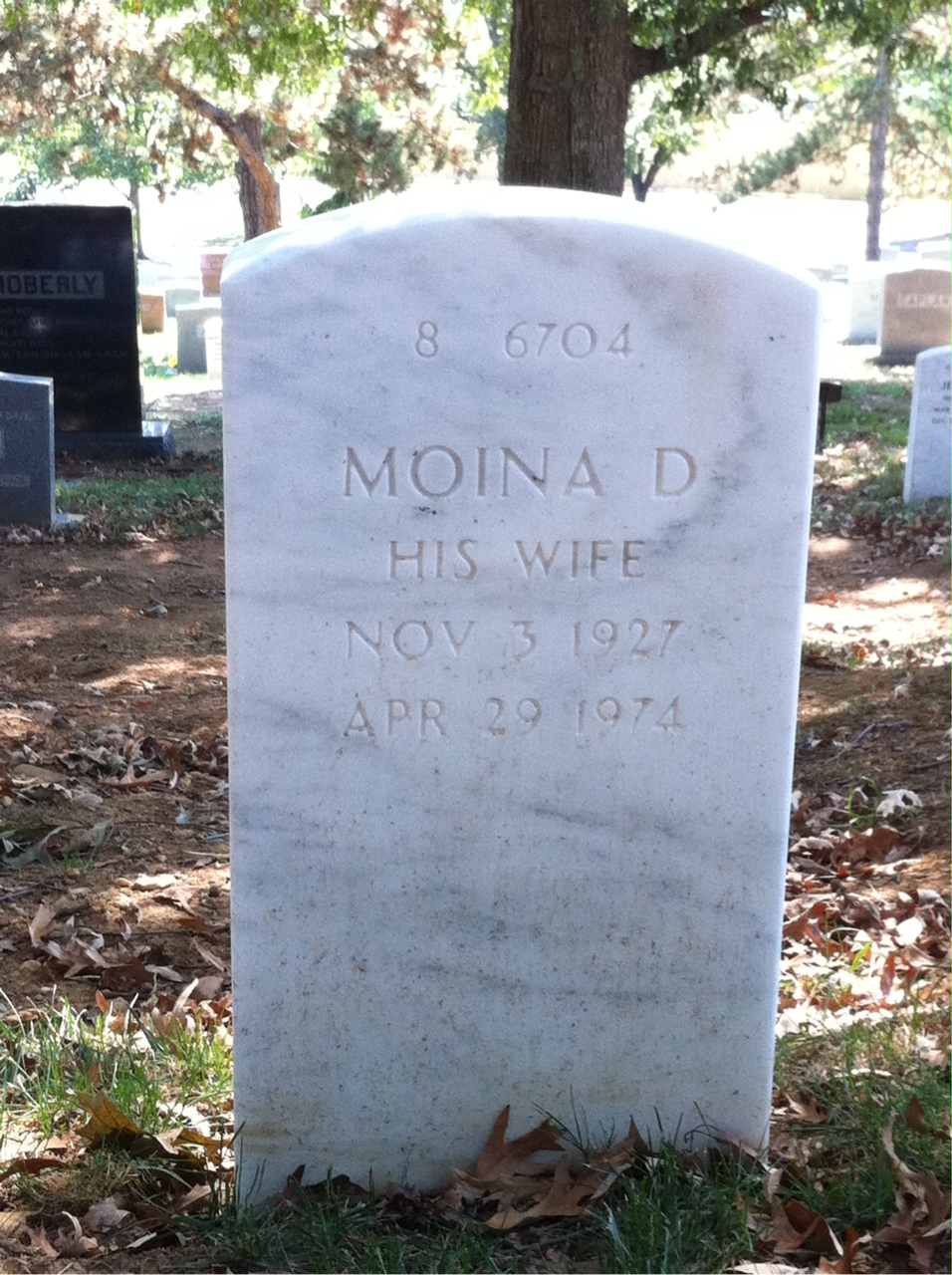 Back of headstone — Simms Spears