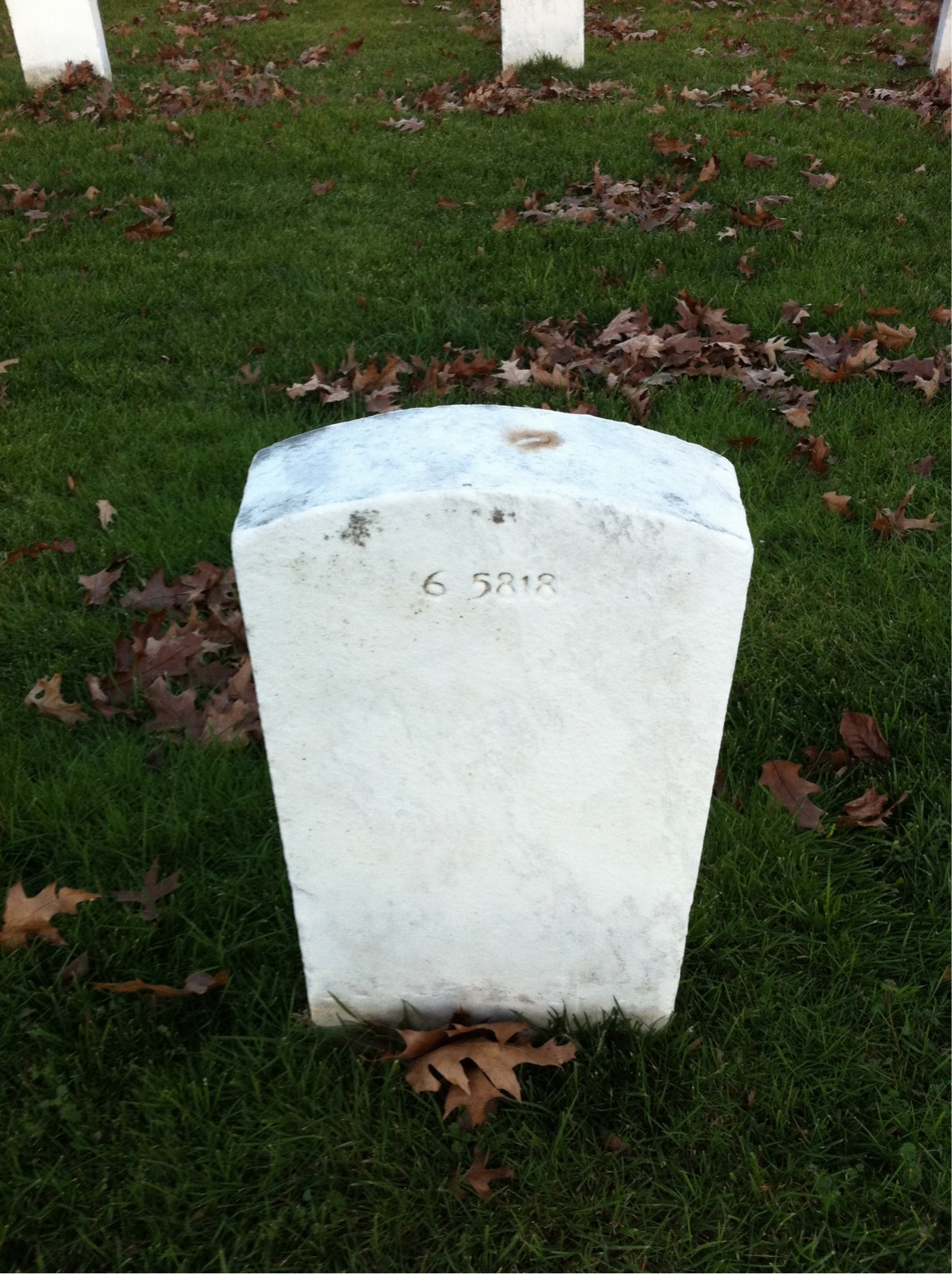 Back of headstone — John Blake