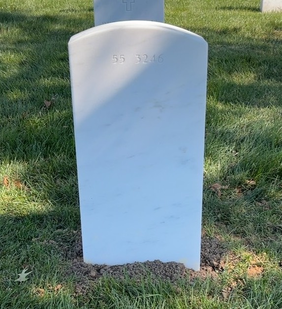 Back of headstone — Forrest Douglas Williams