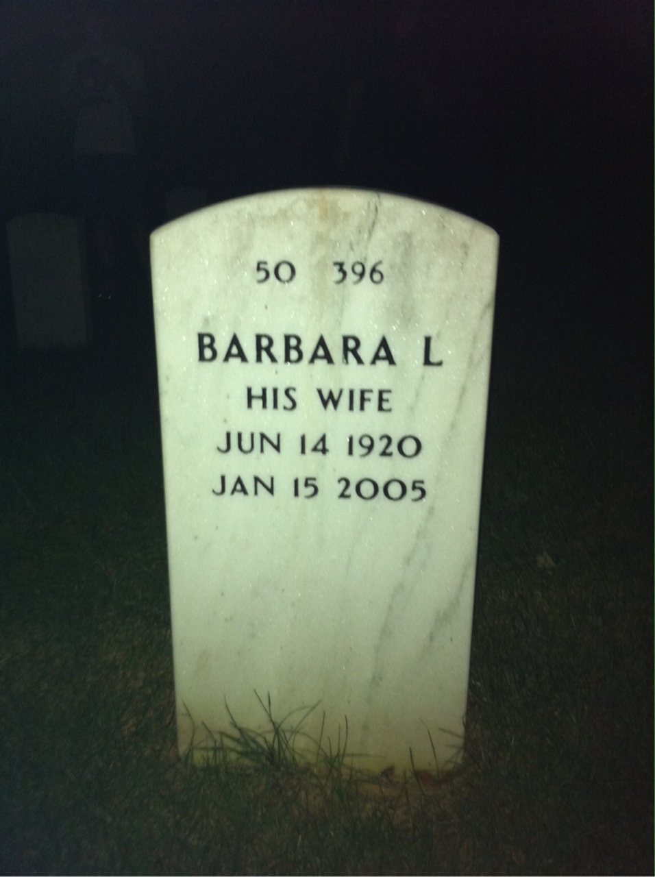 Back of headstone — Quellen Boller