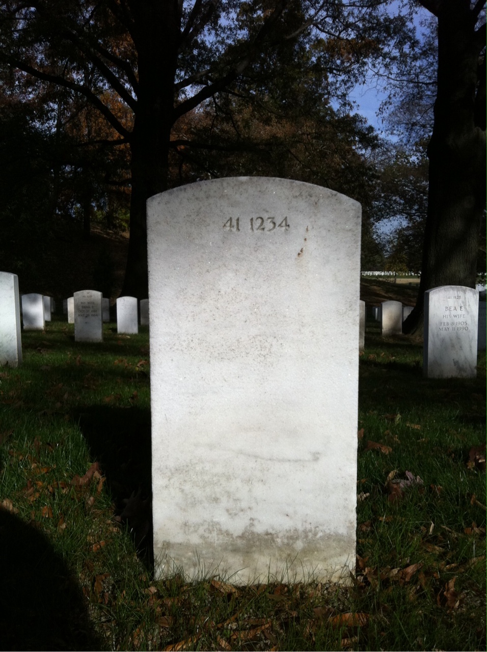 Back of headstone — Storer Baltimore