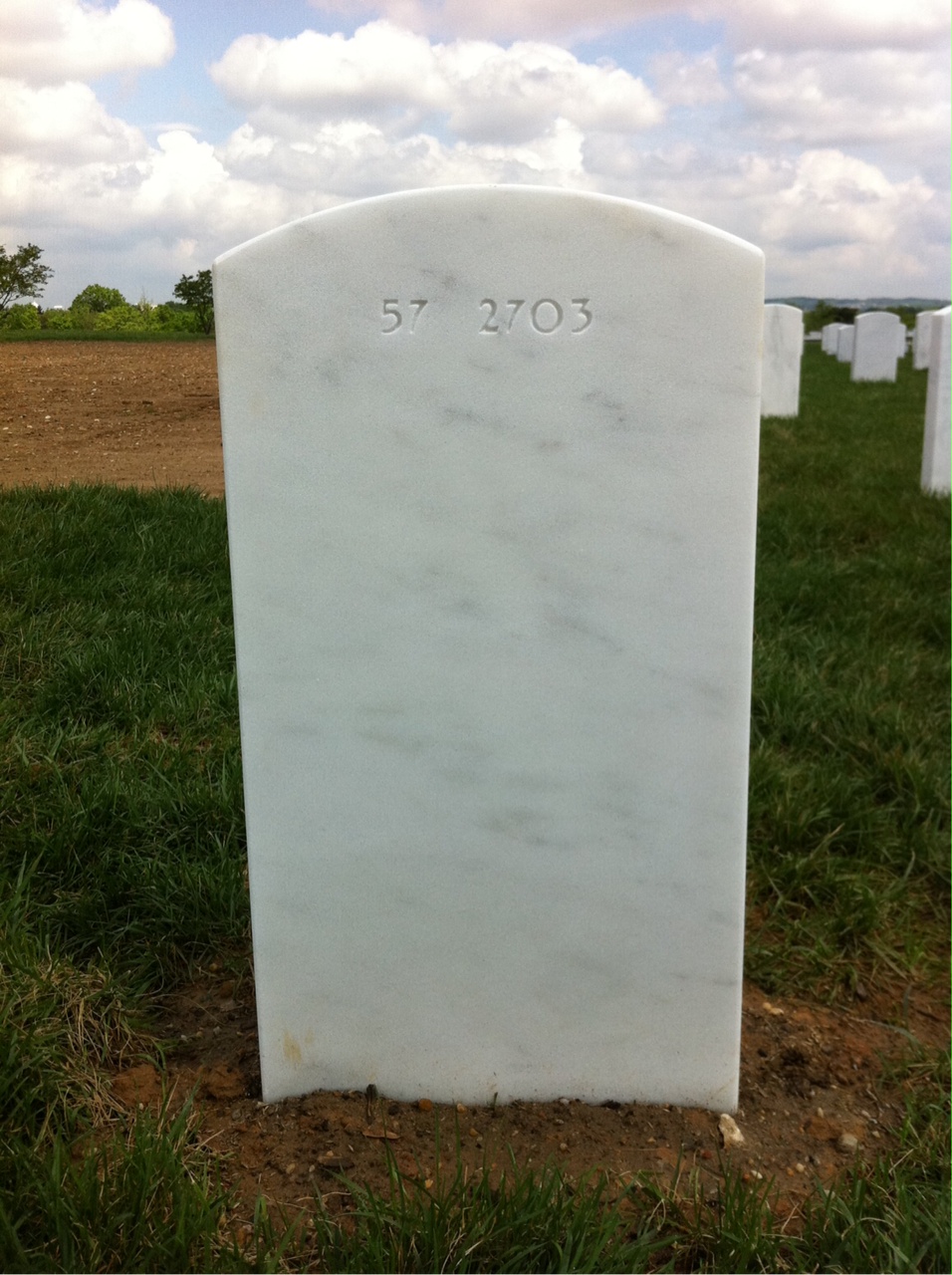Back of headstone — Alexander Corey