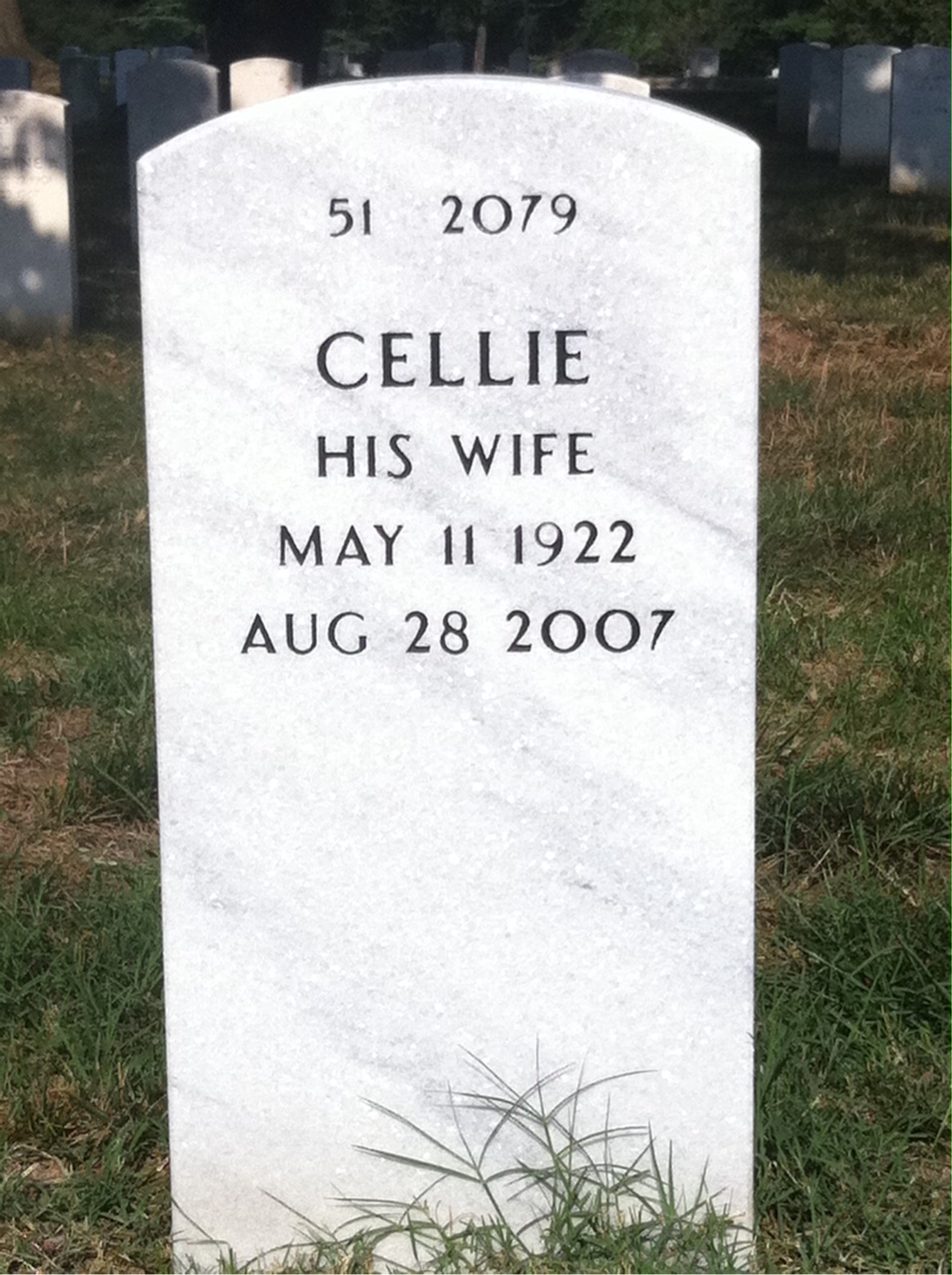 Back of headstone — Dugger Graham