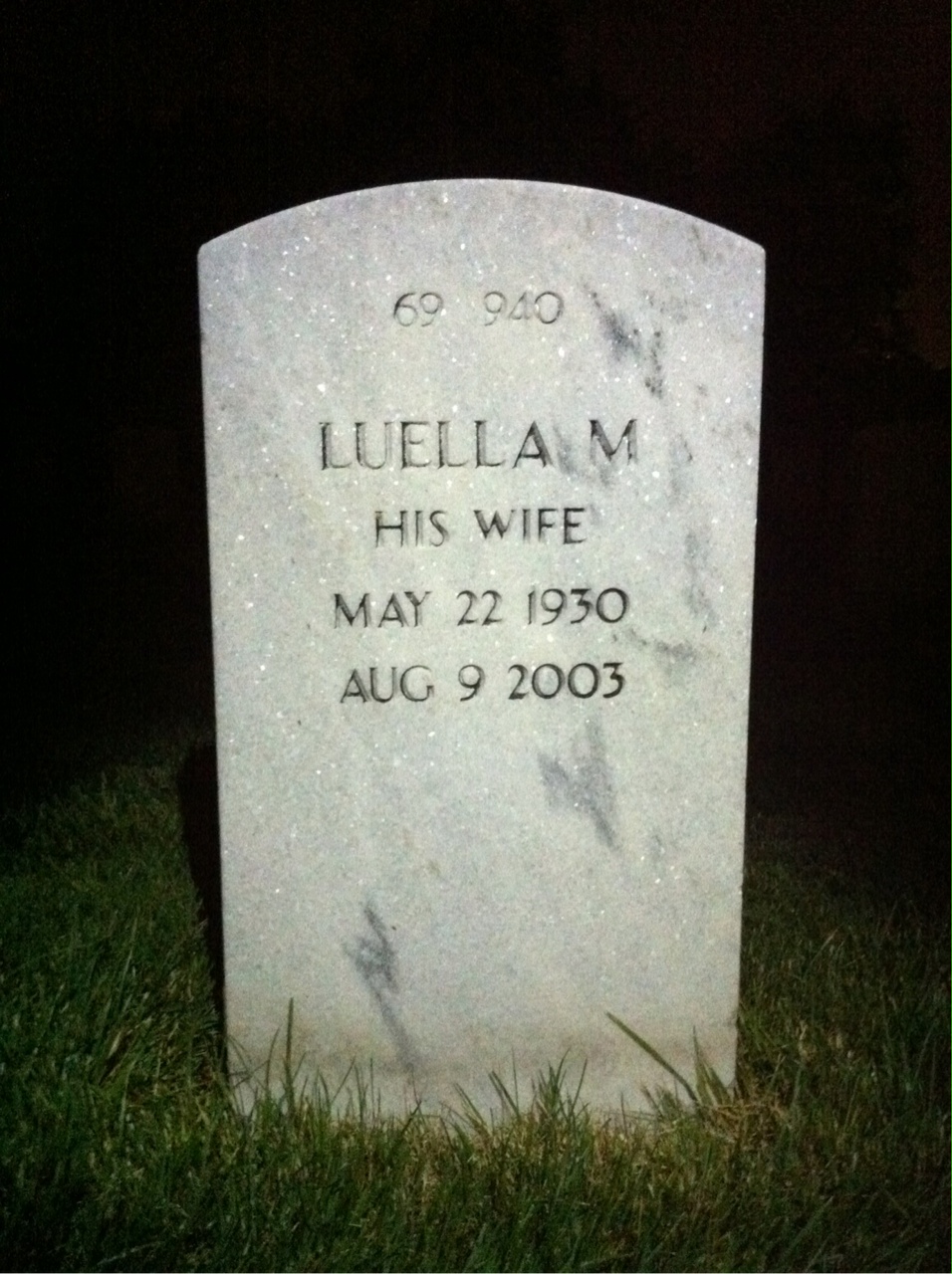 Back of headstone — Joseph Herman