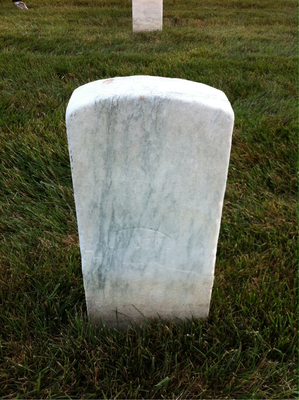 Back of headstone — George Andrews