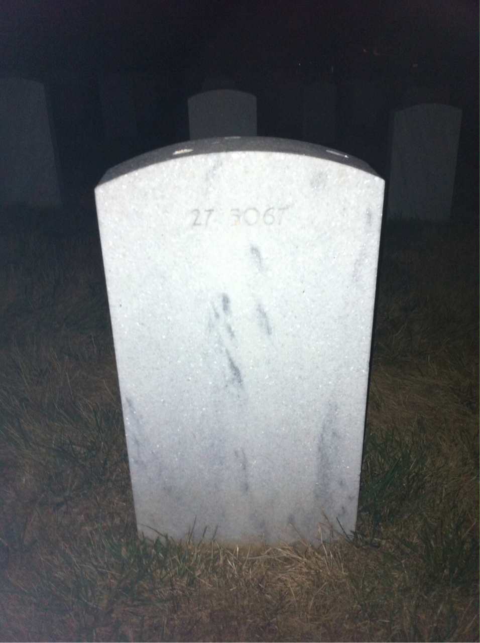 Back of headstone — J Ballock