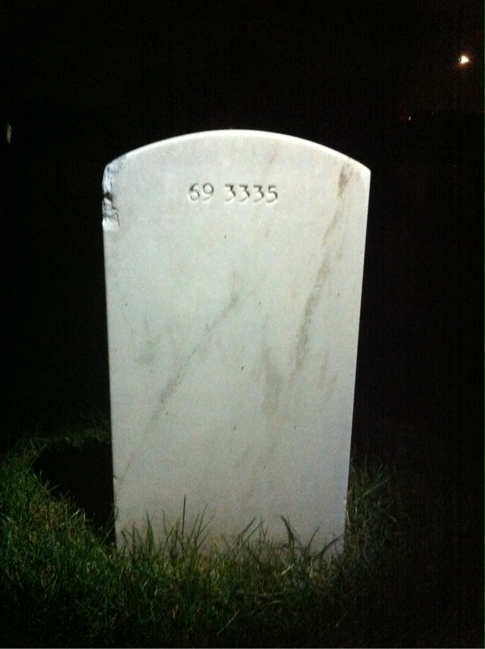 Back of headstone — Samuel Adams
