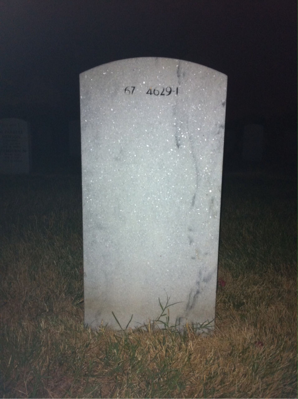 Back of headstone — William Irvin Fogleman