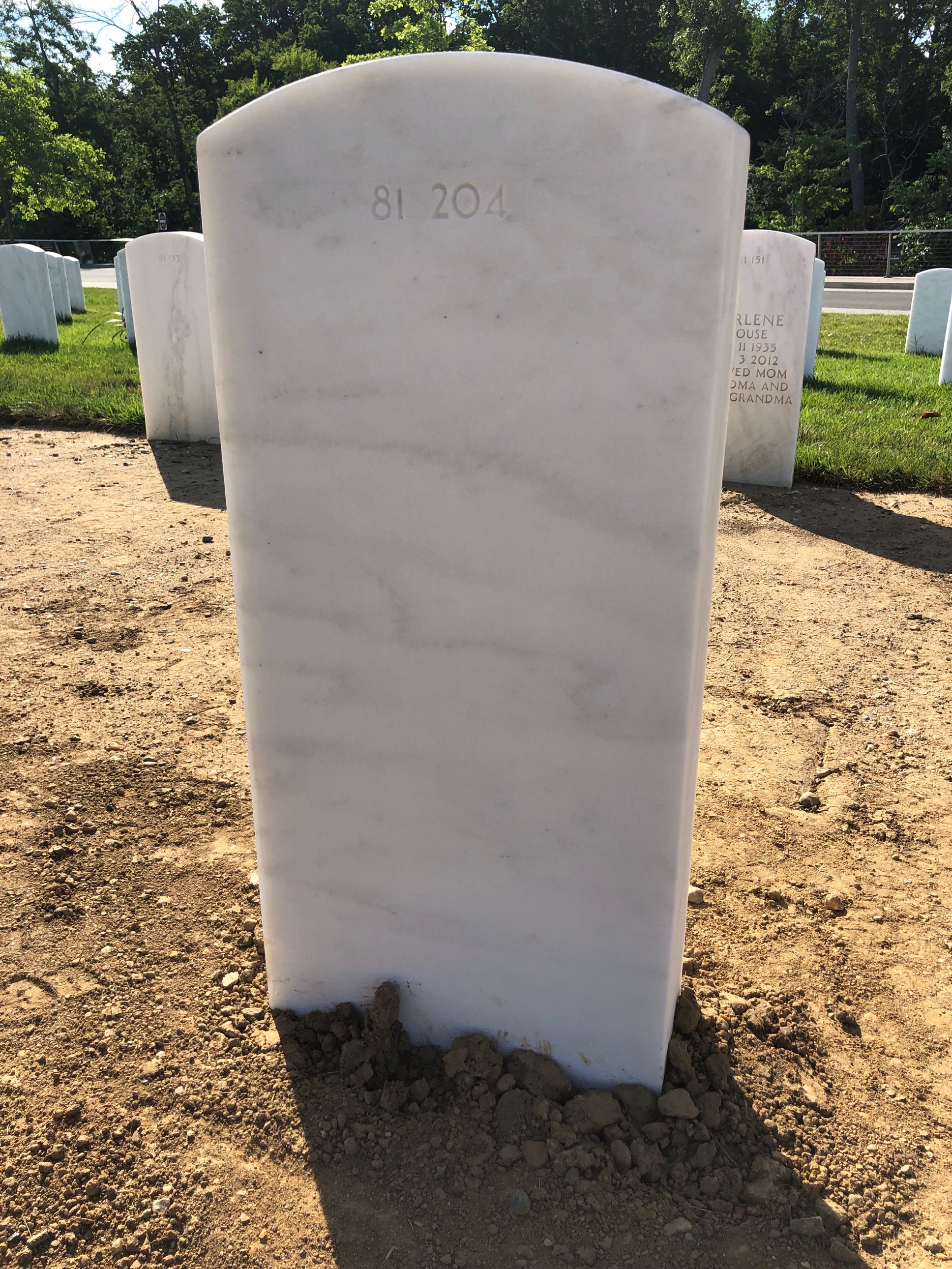 Back of headstone — Dave Mcintyre