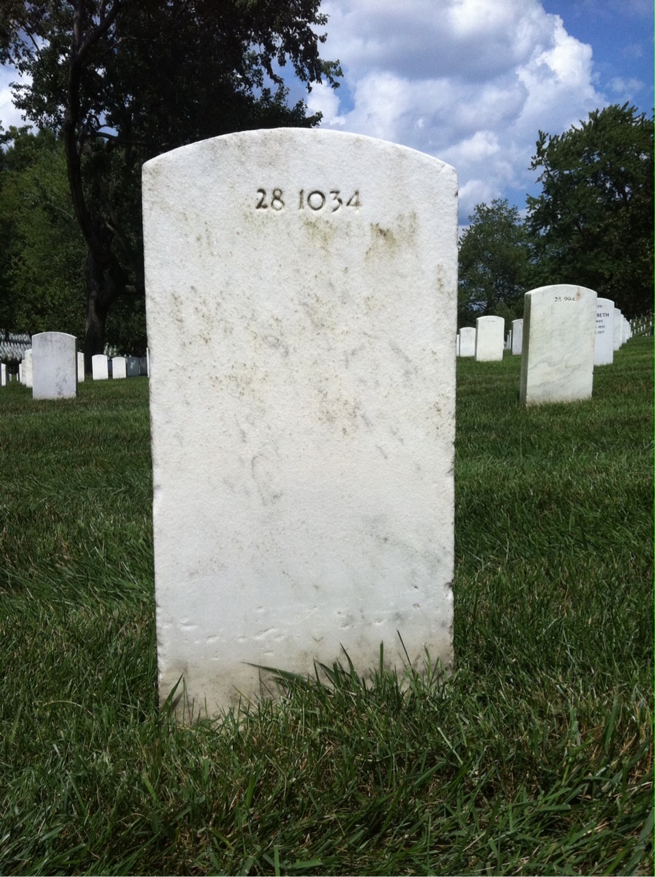 Back of headstone — Michael Wenz