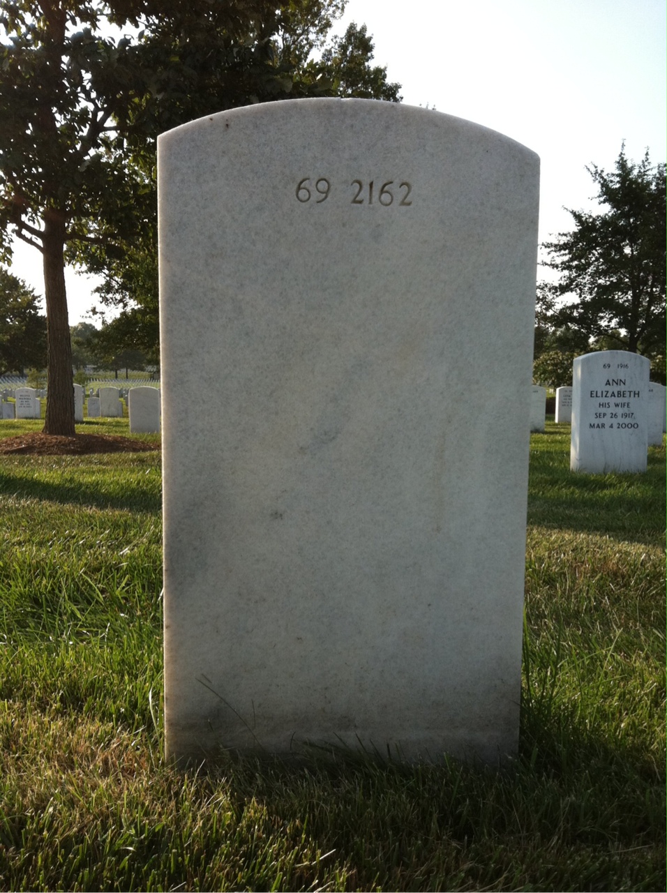 Back of headstone — John Crilly