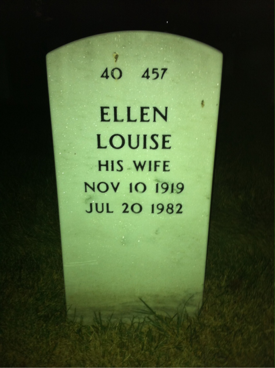 Back of headstone — William Wolf