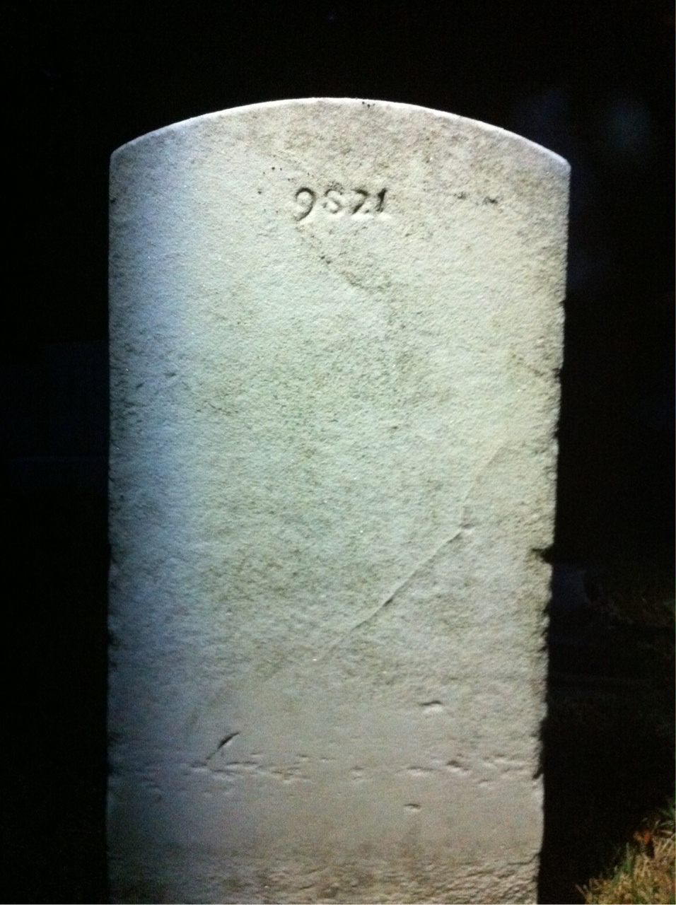 Back of headstone — Joseph Myers