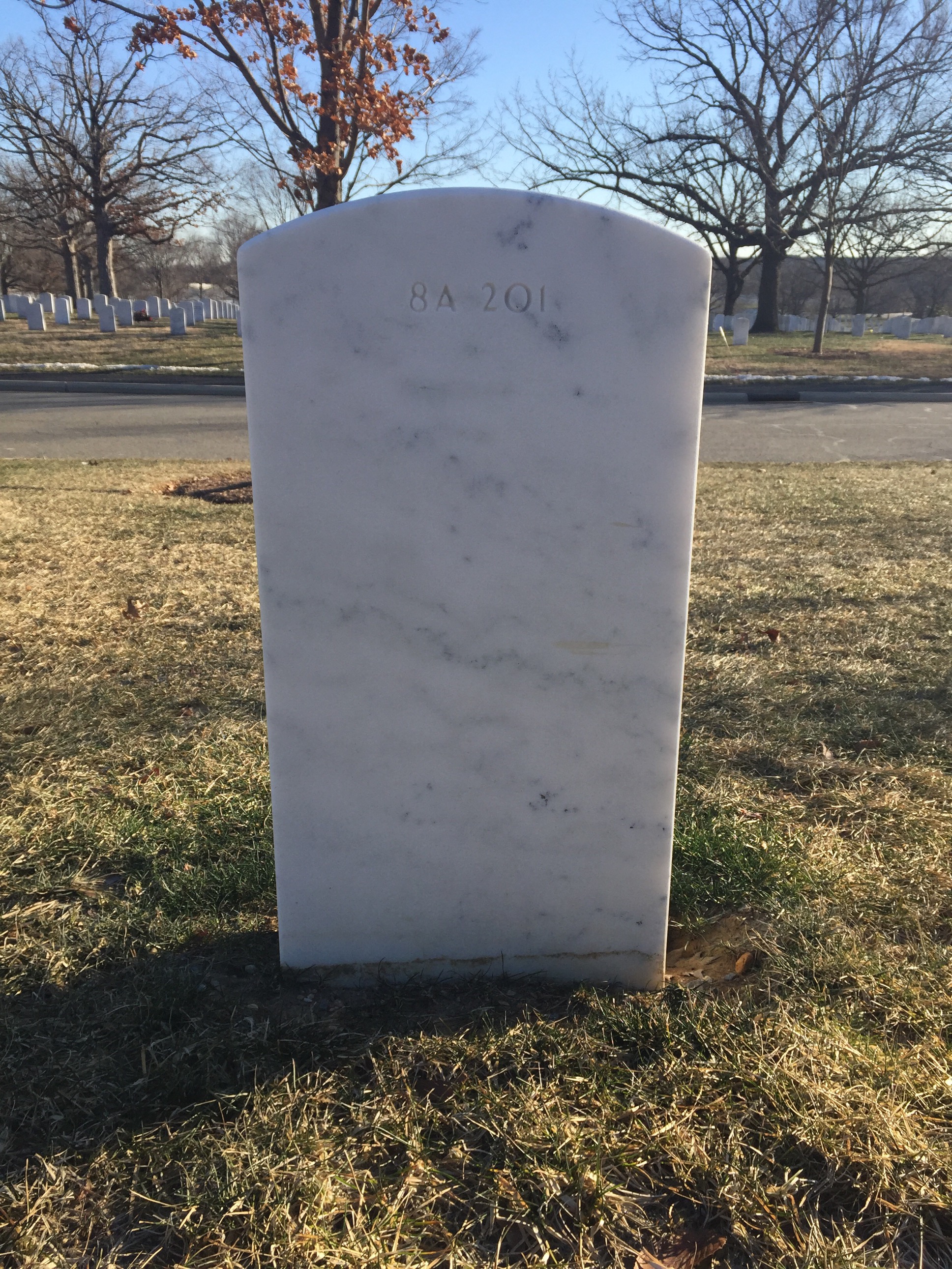 Back of headstone — William Reed Usher