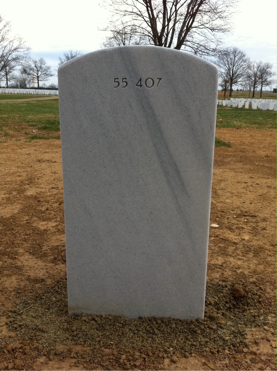 Back of headstone — Richard Murray