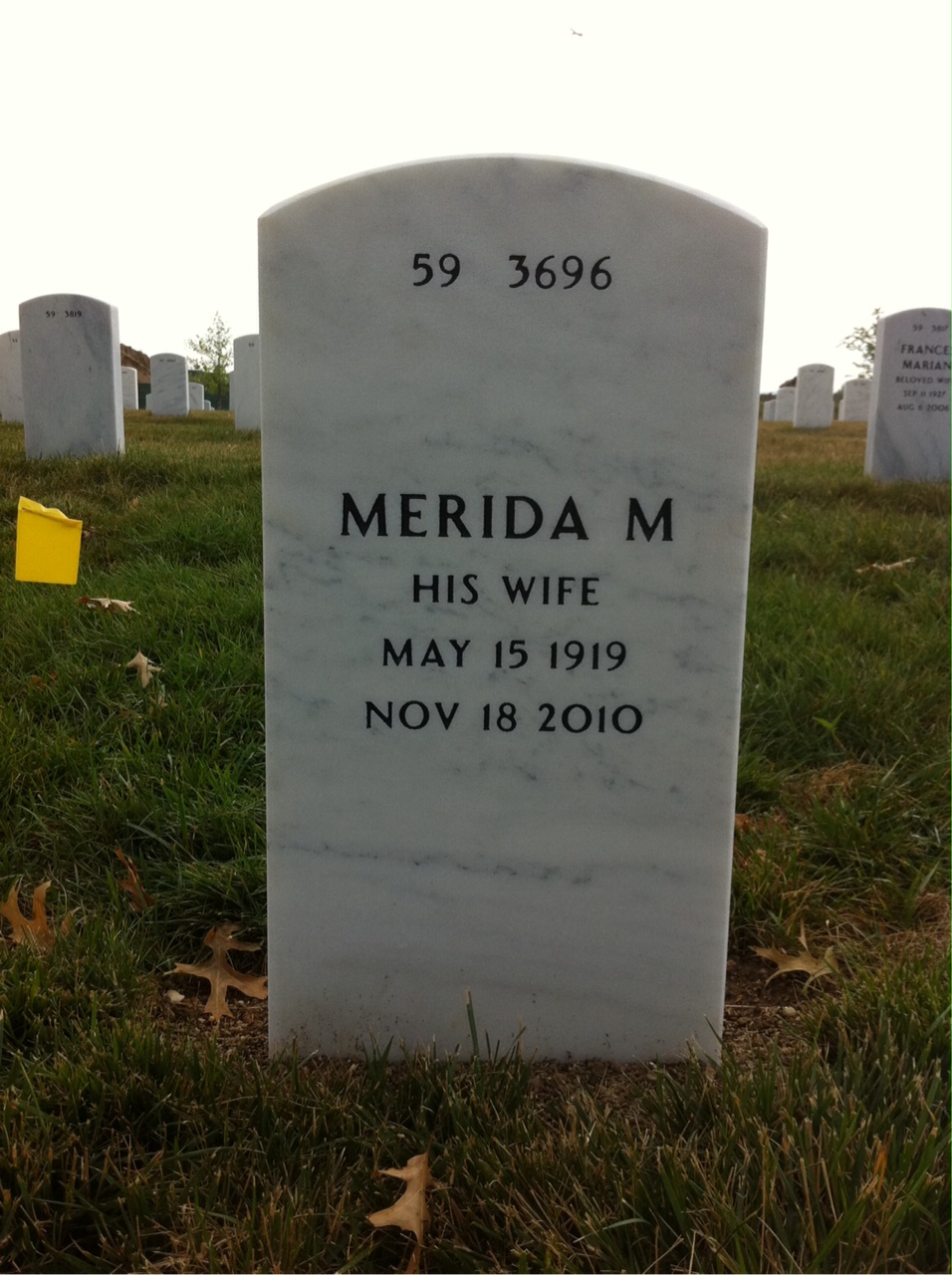Back of headstone — Luis Marrero