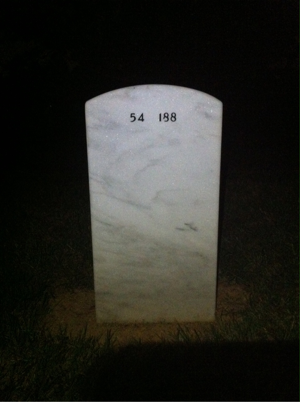 Back of headstone — Charles Benard