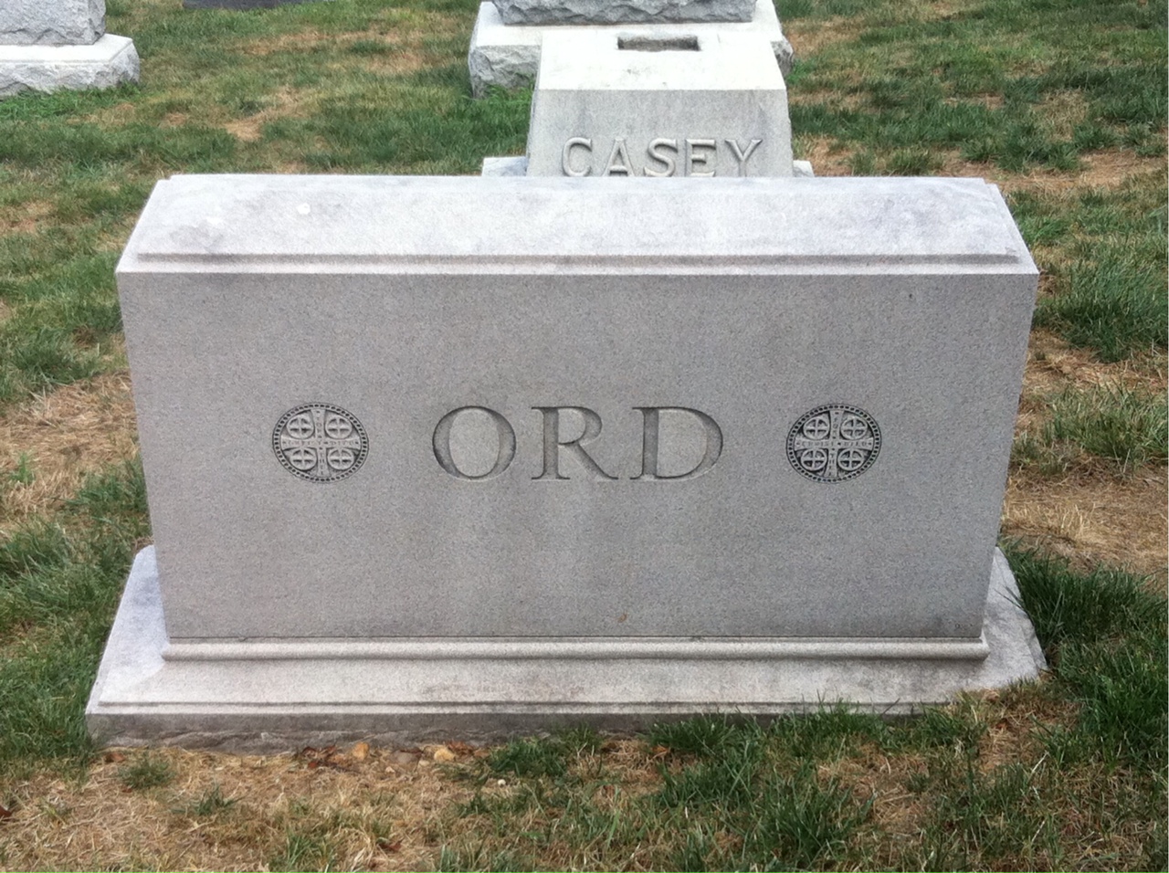Back of headstone — James Ord