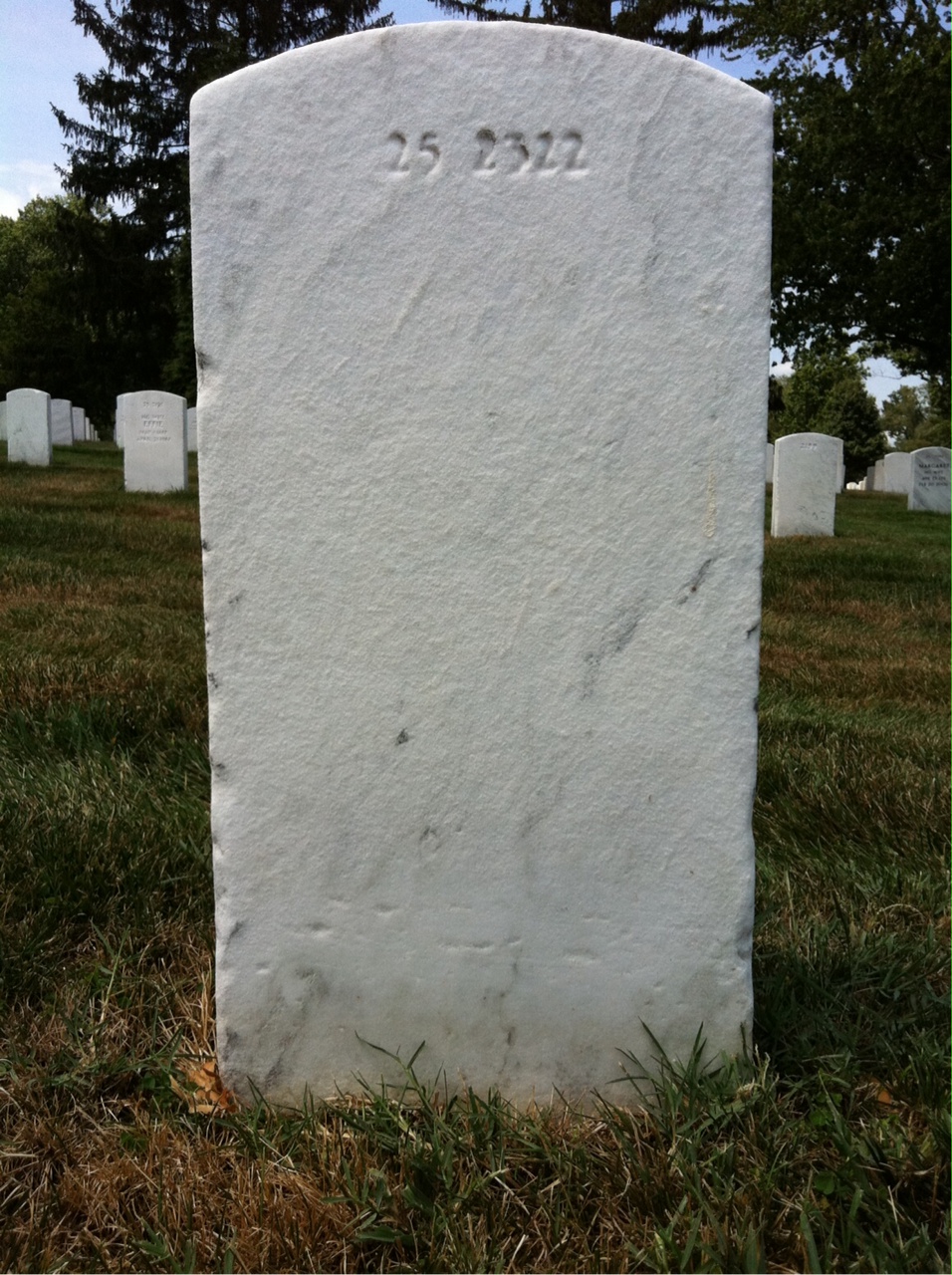 Back of headstone — Nannie Bailey