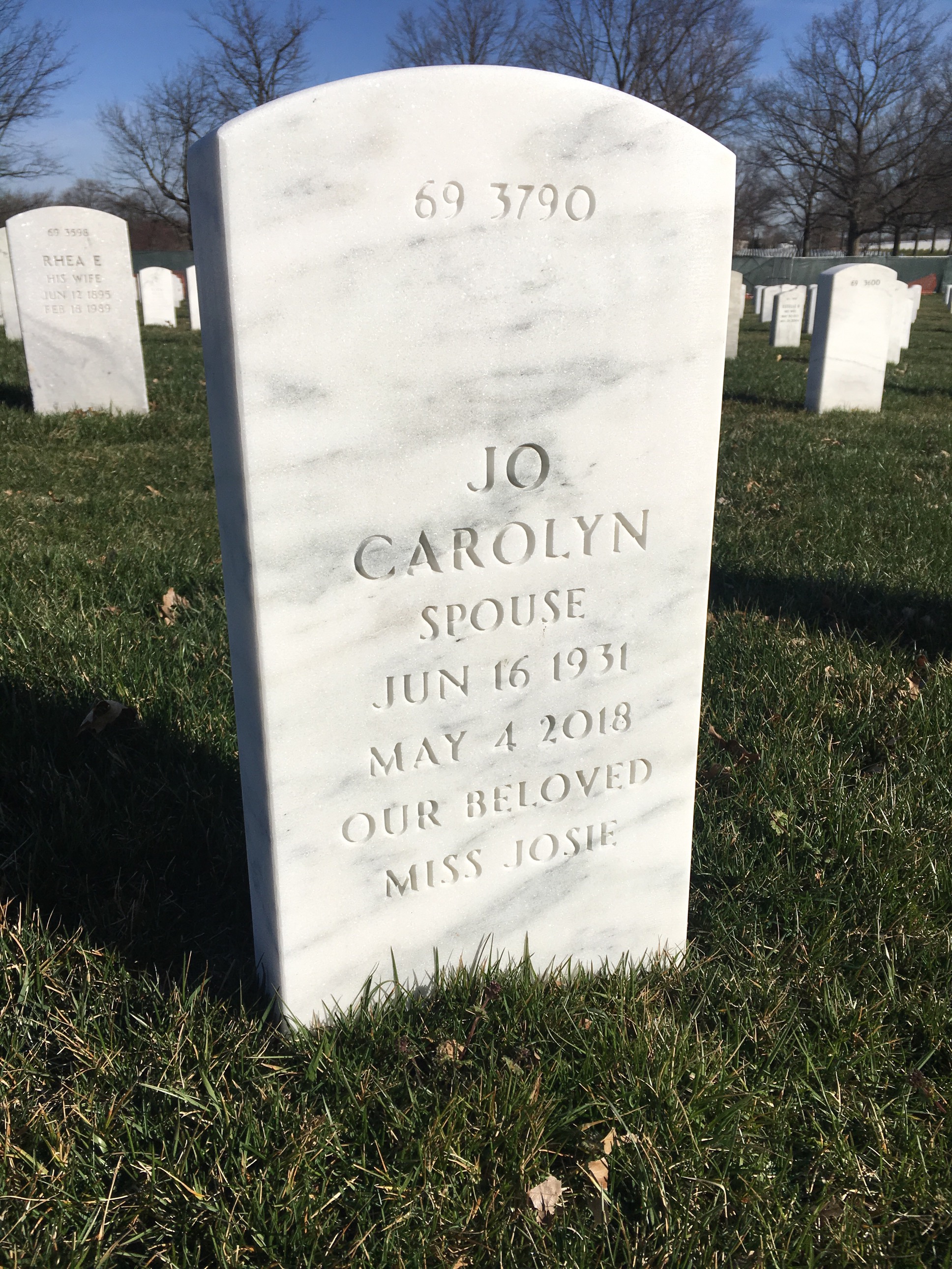 Back of headstone — Raymond Caldwell