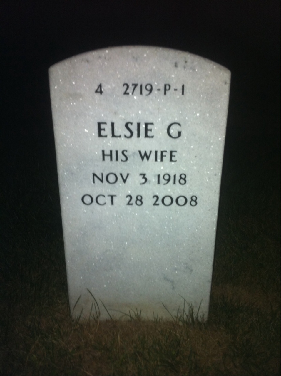 Back of headstone — Everette Davis