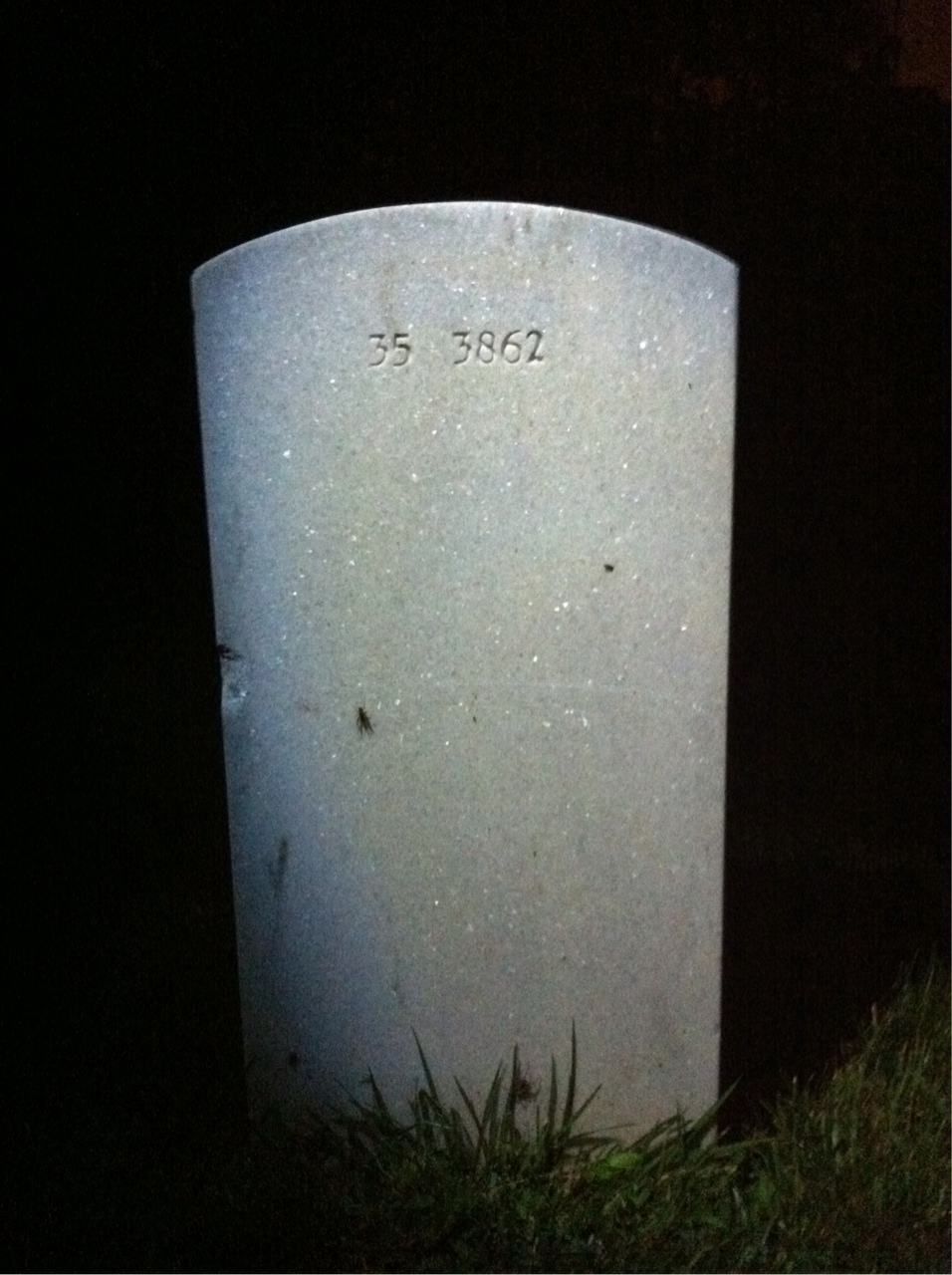 Back of headstone — Raymond Anderson