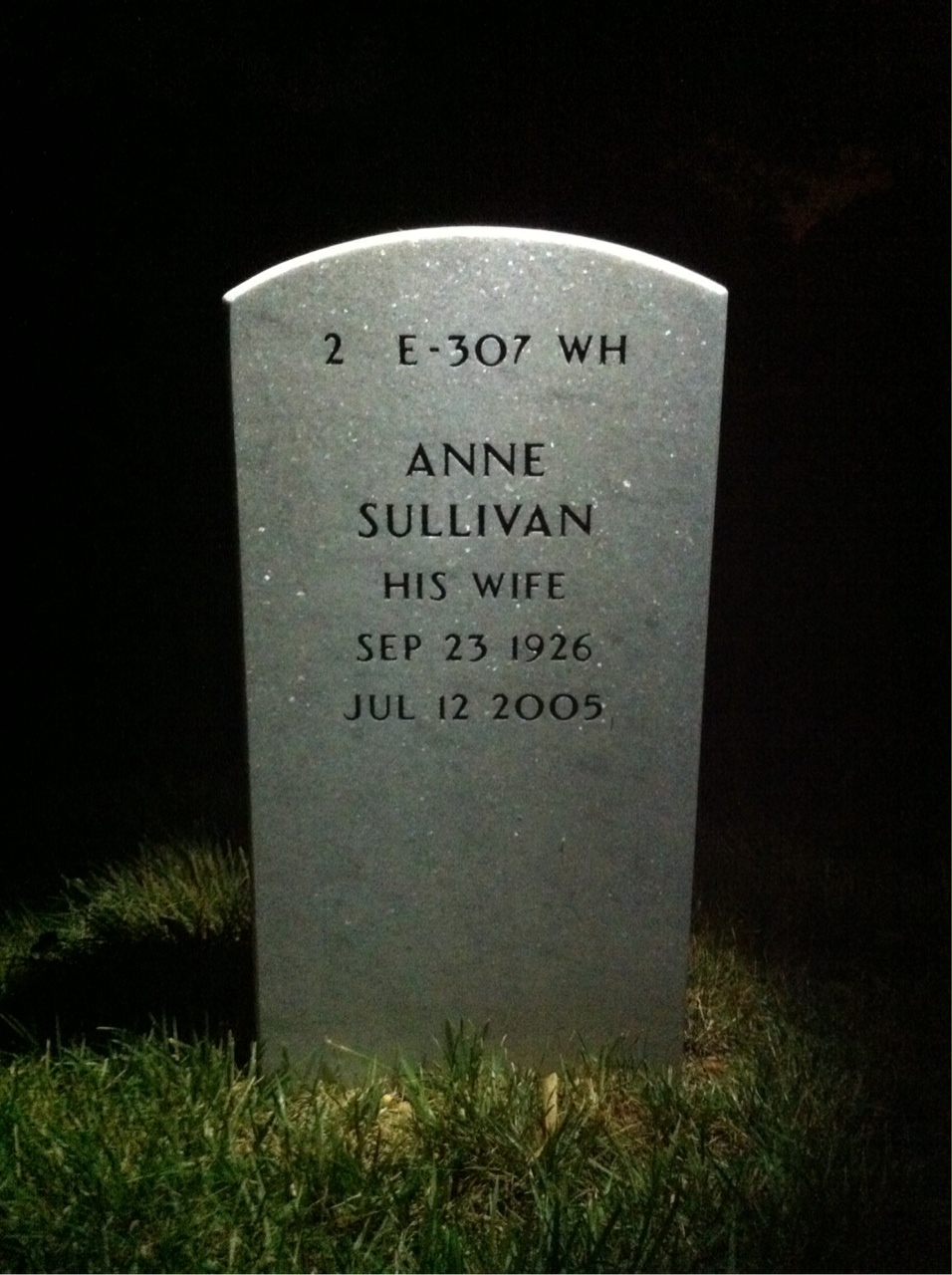 Back of headstone — William Brockmeier
