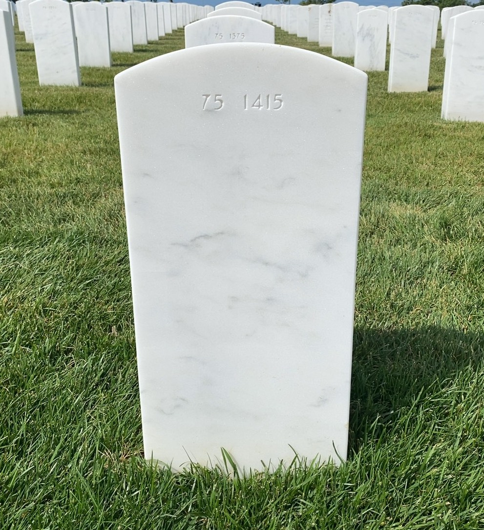 Back of headstone — George Banister
