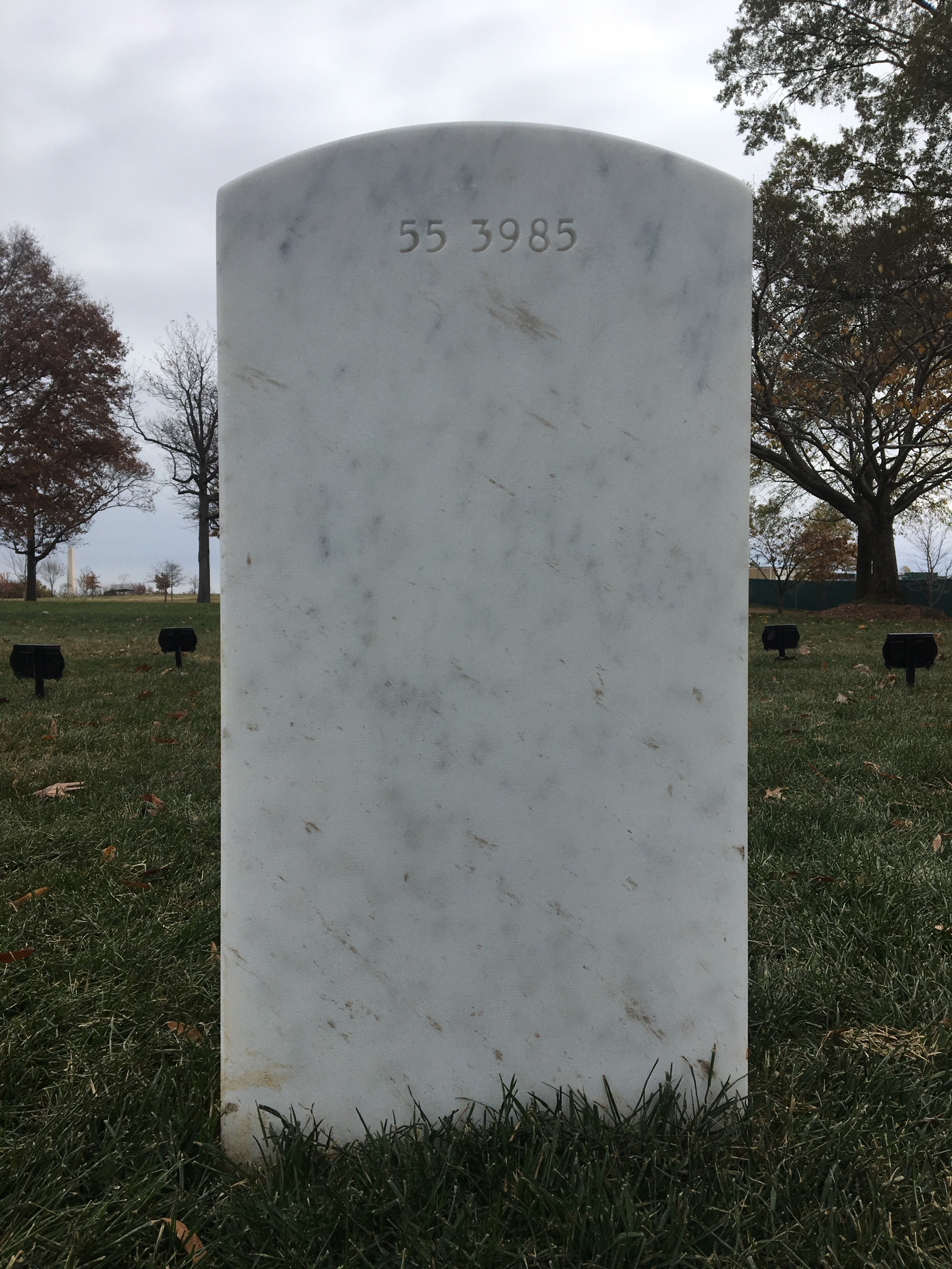 Back of headstone — Walter Bickston