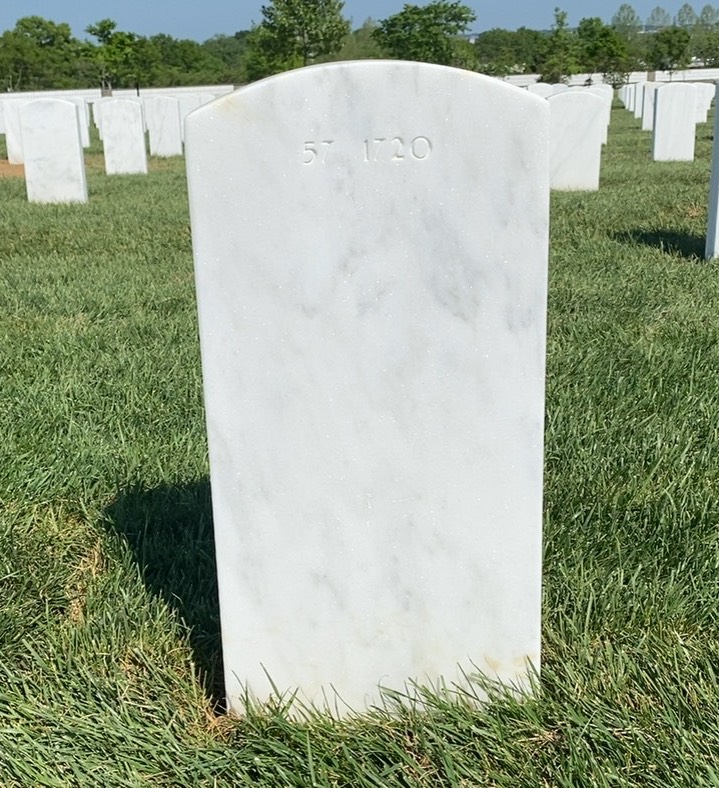 Back of headstone — John Akers