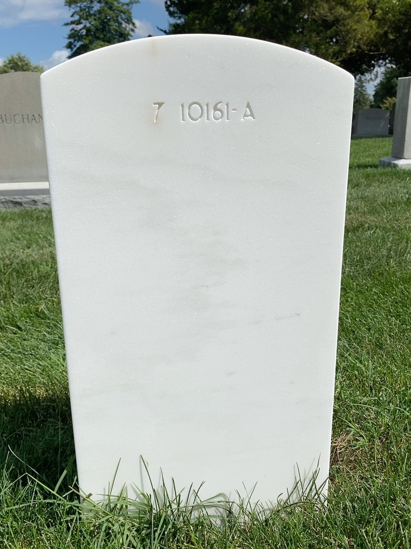 Back of headstone — Rose Morton