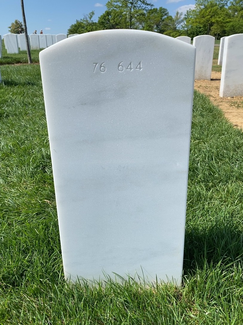 Back of headstone — William Joseph Bosley