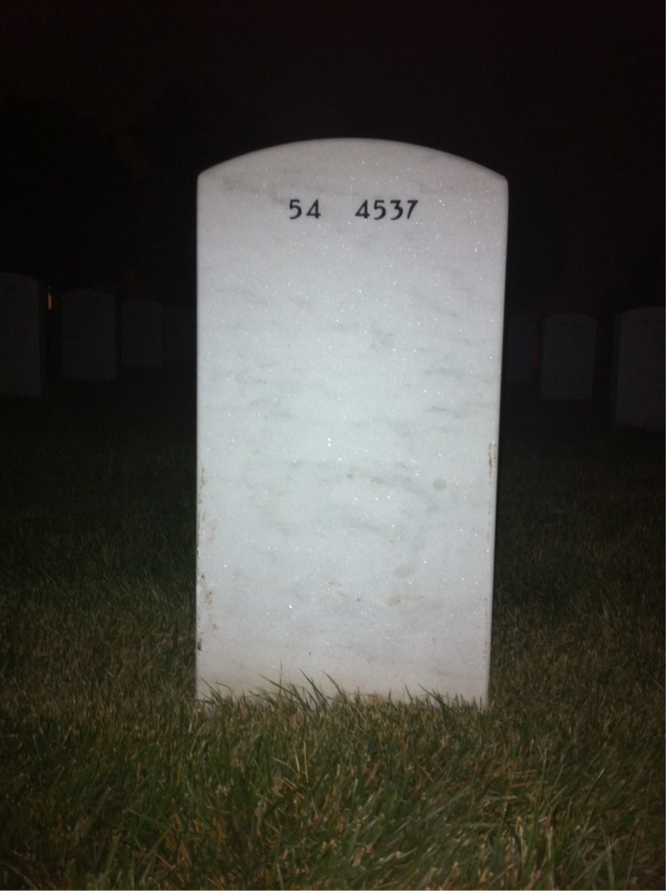 Back of headstone — Robert Reed