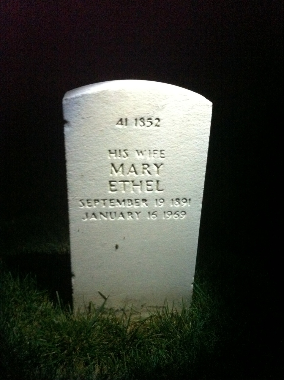 Back of headstone — Robert R Owen