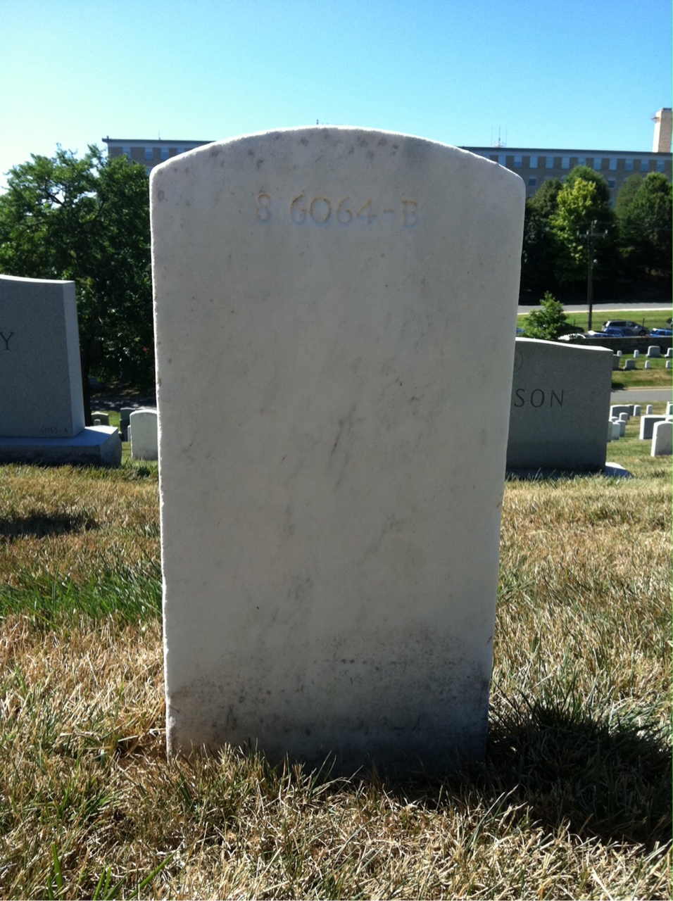 Back of headstone — Charles Barrett