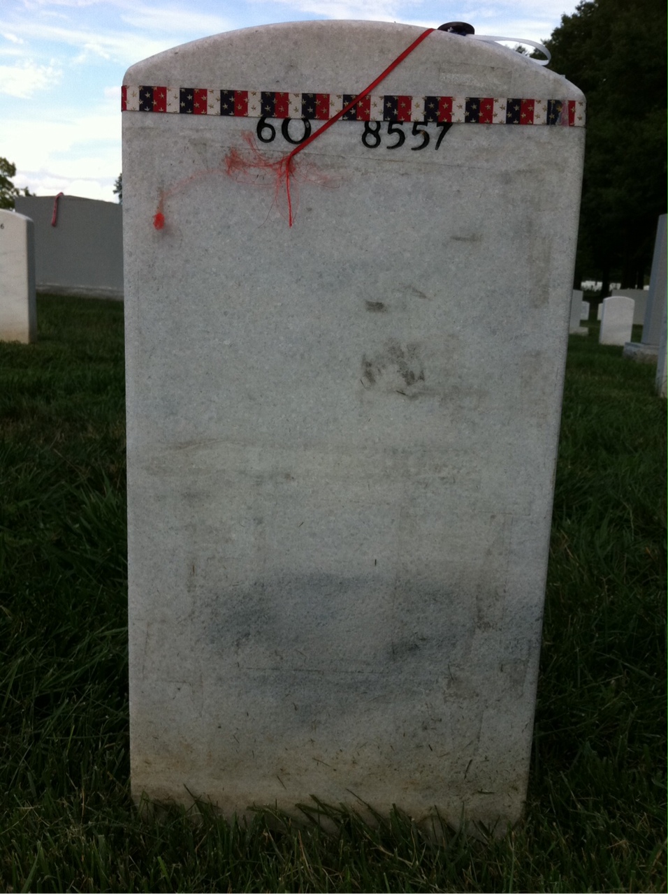 Back of headstone — Steven Koch
